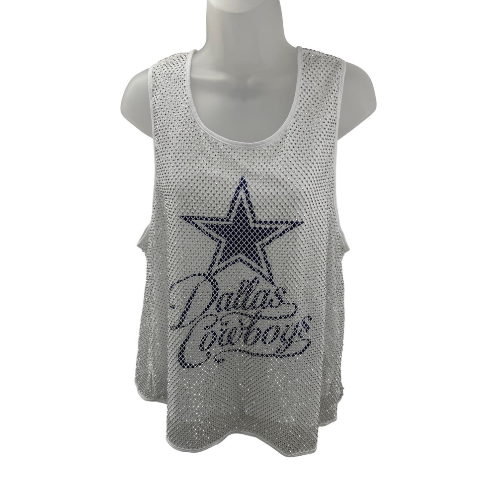 NFL Dallas Cowboys Womens Rhinestone Tank Top‎ Shirt XLarge NEW